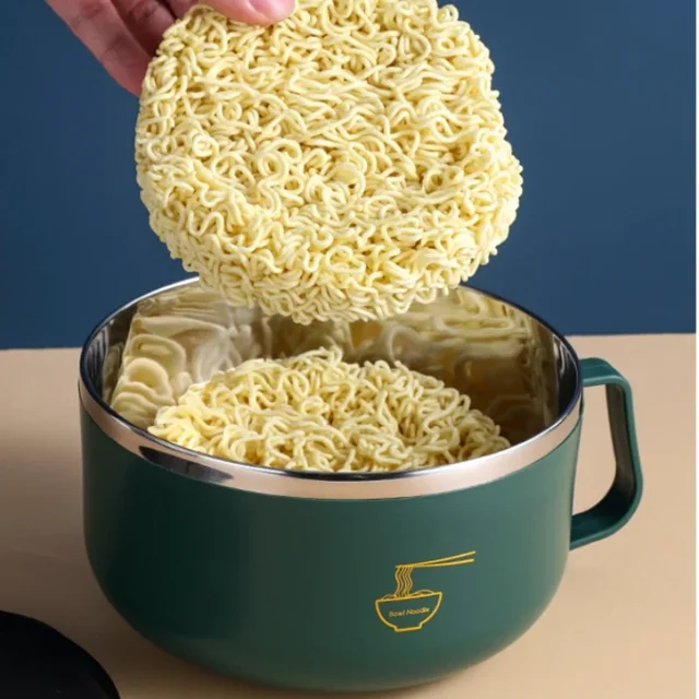 304 Stainless Steel Ramen Bowl with Lid 3