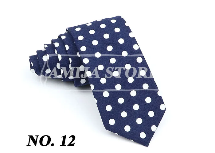 Baumwolle Herren Krawatte mit Punkten, klassische schmale Krawatte für Männer, Rot, Rosa, Schwarz, Weiß, Hochzeit, Party, Mode, lässig, Mann, Business-Krawatte, Geschenk – Detail 15