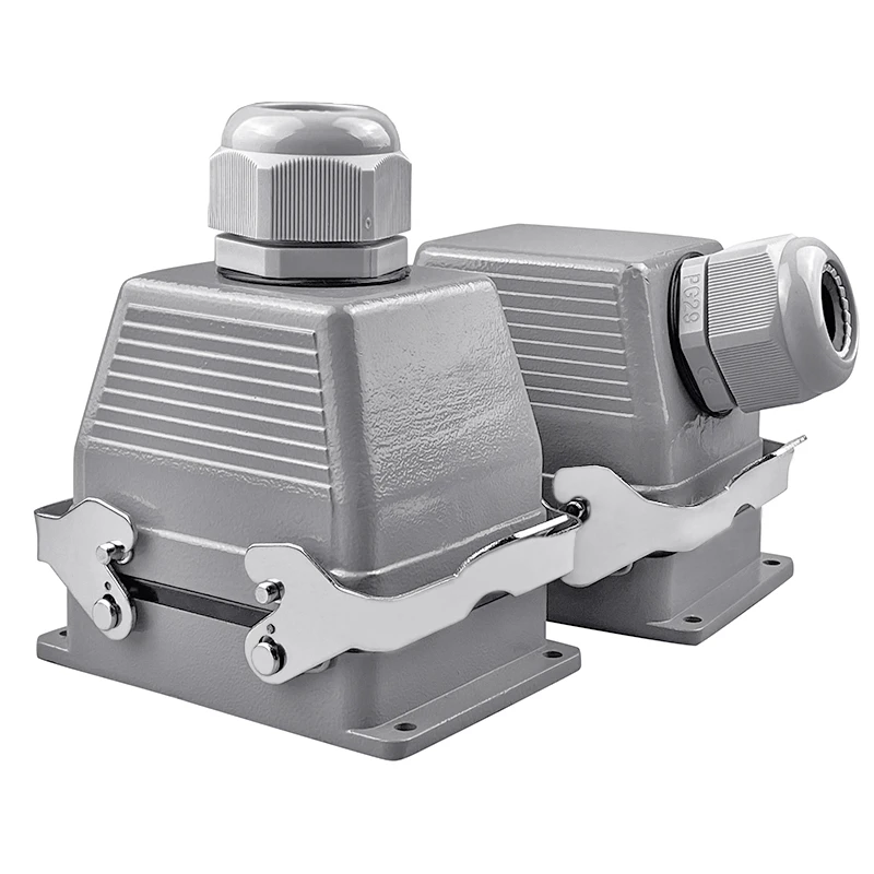 Heavy Duty Connectors Hdc He 032 1 2 F M 32pin 16a Industrial Rectangular Aviation Connector Plug Screw Connection Connectors Aliexpress