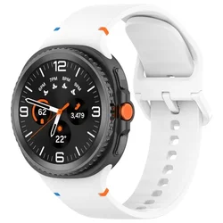 Premium Breathable Silicone Strap for Smartwatches - Quick Release Wristband Accessory (2 White)
