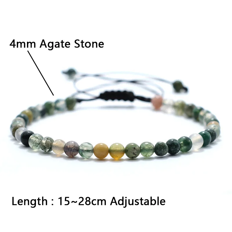 Macrame Lava Bead Adjustable Bracelet for Men and Women