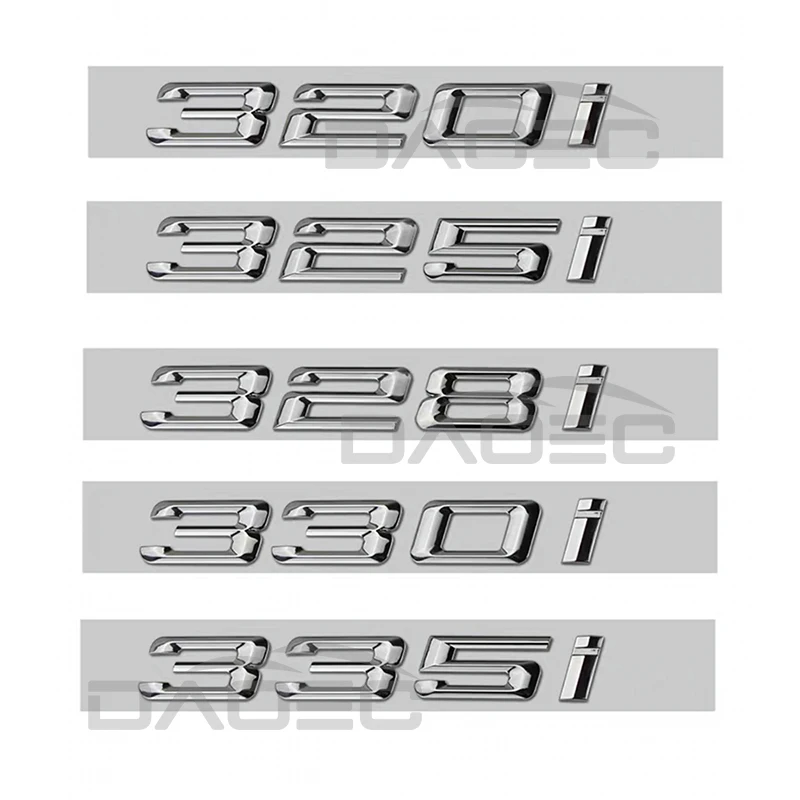 Car Trunk Sticker 3D ABS Trunk Letters Logo Badge Emblem Decal For BMW 3 Series 320i 325i 328i 330i 335i E46 E90 E91 F30 F31 F34 G20