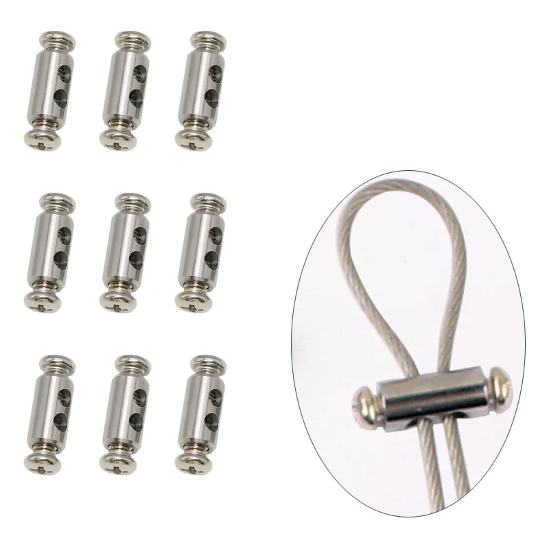 Small Rope Fasteners Stainless Steel Wire Rope Clamps - Adjustable Cable Fastener with ...