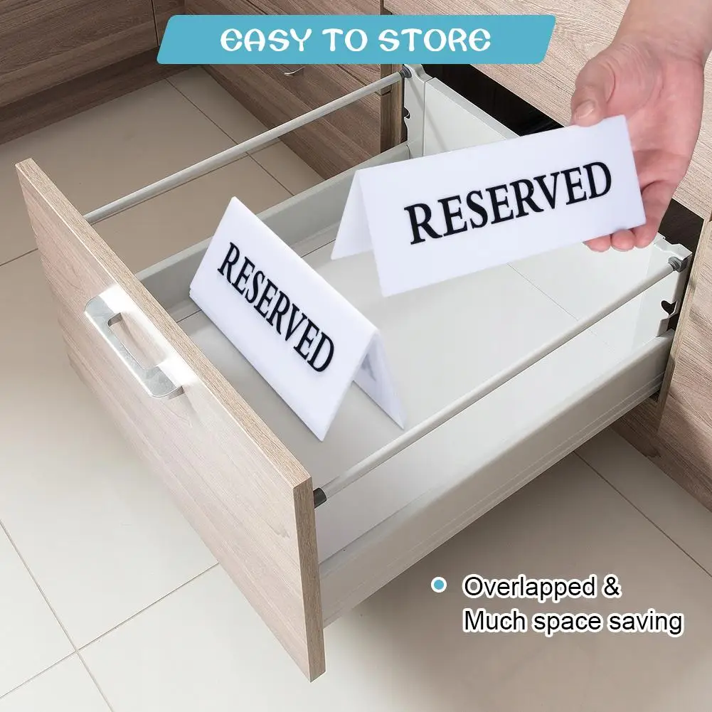 6pcs Acrylic Table Sign Waterproof Inverted V Triangle Table Seat Reminder Sign For Hotel Restaurant Wedding Chairs acrylic party decorations