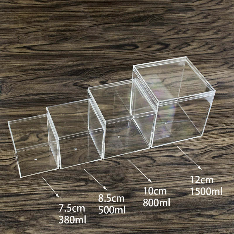 Large Capacity Jewelry Storage Box Clear Acryl Cube Portable Jewelry Storage Earrings Necklace Ring Jewelry Display