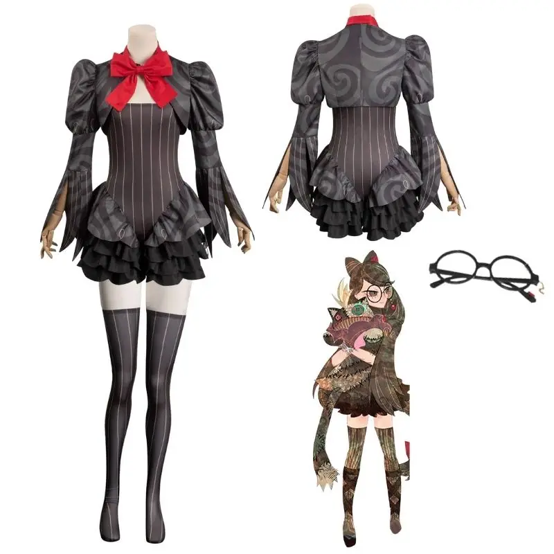 

Bayonetta Origins Cereza Cosplay Costume Dress for Girls Women Uniform With Glasses Props Outfits Halloween Carnival Party Suit