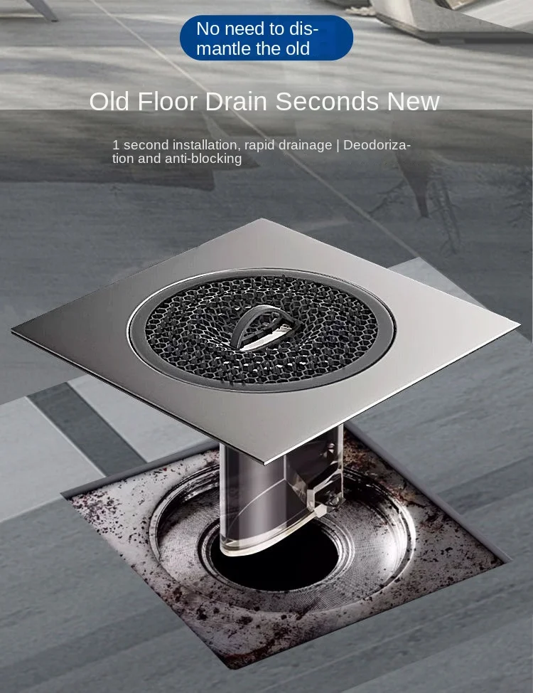 Toilet floor drain hair filter universal bathroom deodorizer old floor drain renovator sewer sealing cover