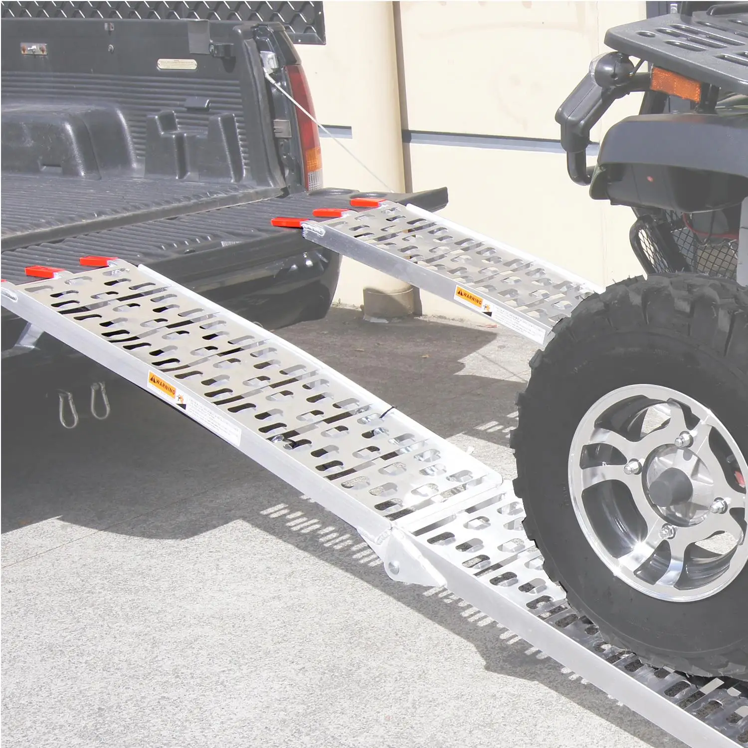 Rigg 2 x Aluminium ATV Loading Ramp Foldable-Silver