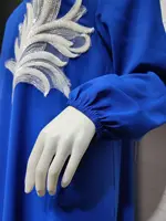 2023 New African Women Fashion Dress Long sleeved floral Embroidery Dubai Muslim Moroccan Turkey Islam Elegant Maxi Dresses 4