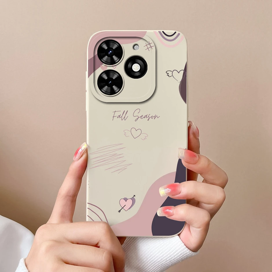 Cute Love Heart Cartoon Style Liquid Silicone Phone Case - New Design