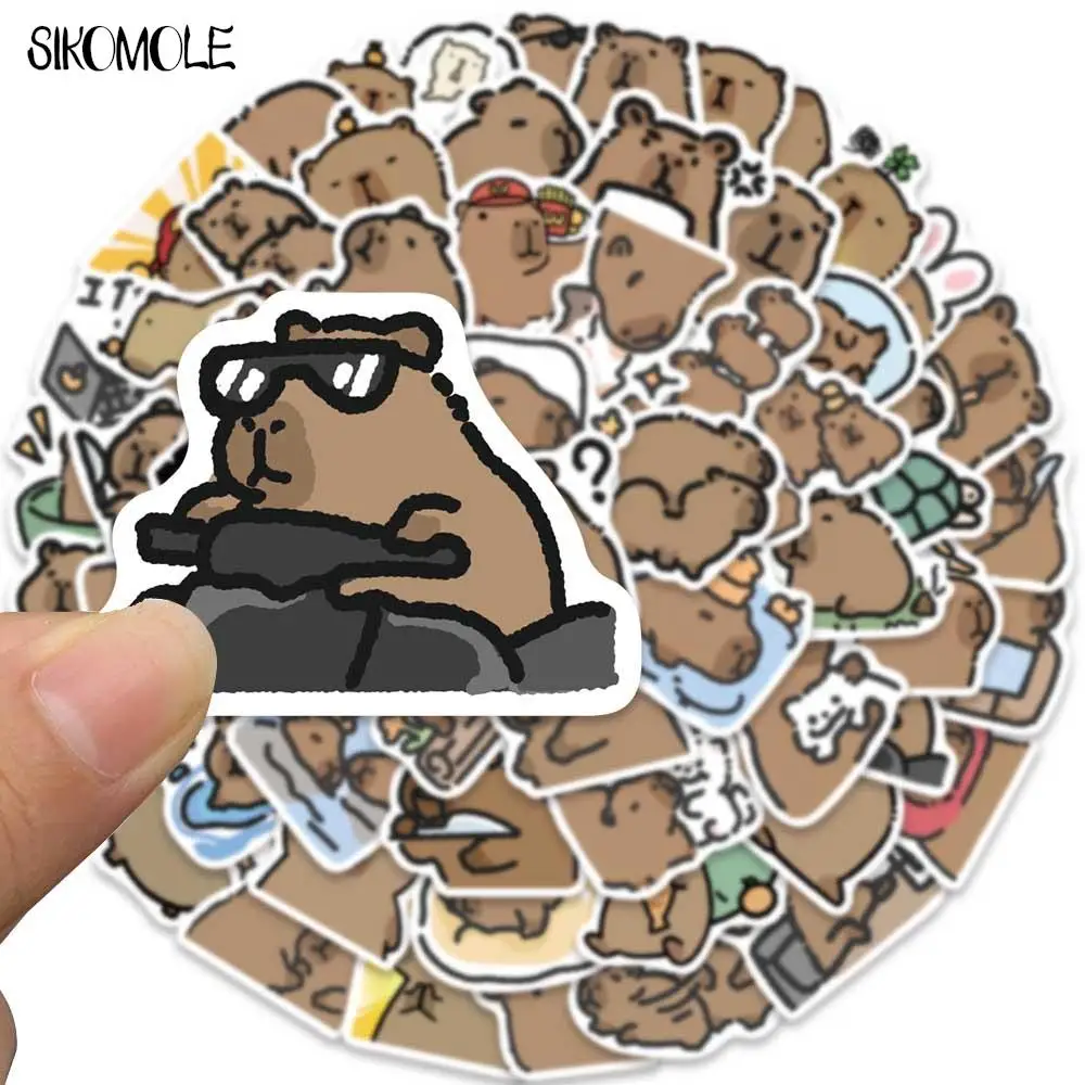 10/30/50PCS Cartoon Cute Little Capybara Graffiti Stickers Animals Kawaii DIY Travel Luggage Fridge Laptop Sticker Kids Decals cartoon stickers decorative stickers animal stickers kawaii stickers graffiti stickers cartoon animal stickers