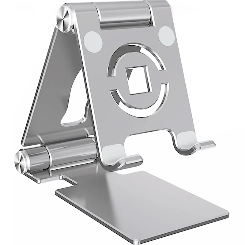 Foldable 360° Rotating Anti-Slip Tablet and Phone Holder - Height Adjustable