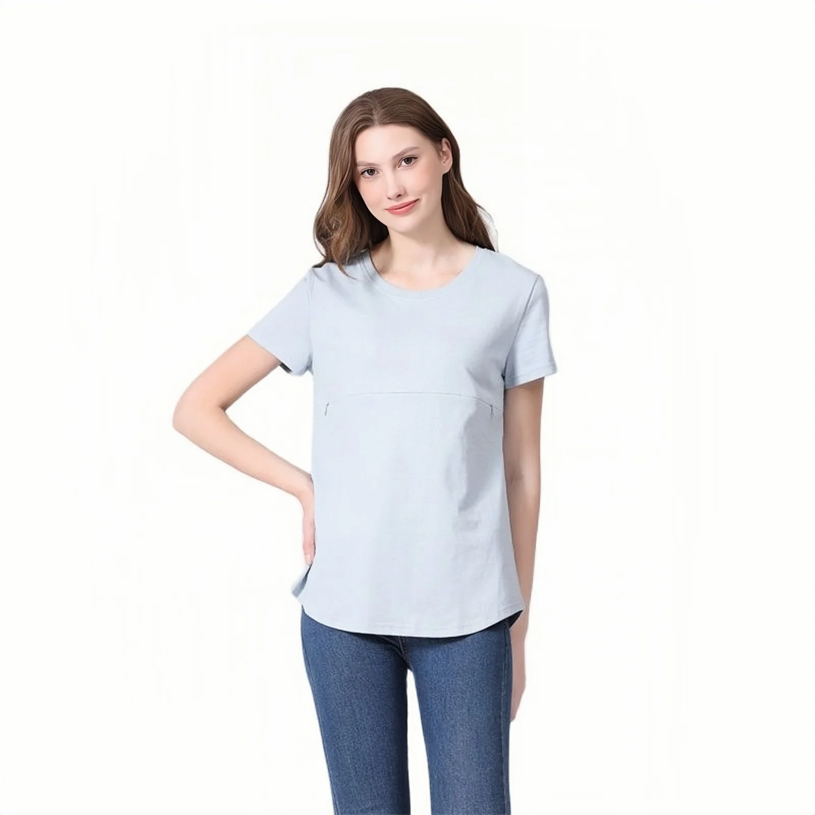 Emotion Moms Summer Invisible Zipper Pregnancy Maternity Top Lactation Clothing Breastfeeding For Pregnant Women Big Size 3