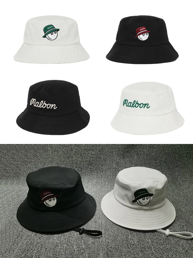 2022 Malbon Golf Bucket Hat 100 Cotton Men Women Golf Sunshade
