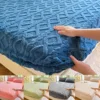 Coral Velvet Bedsheet Bedspread Milk Velvet Mattress Protective Cover Winter Plush Insulation Bedspread Single Queen King Size 1
