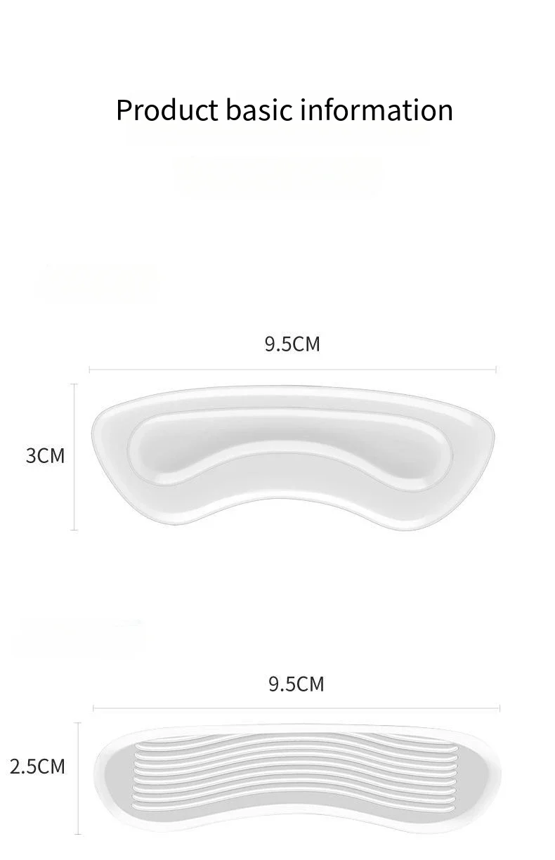 1 Paar / 2 Paar transparente Silikon-Absatzschutzpads für High Heels, Damen-Schuh-Absatzpolster, Fußpflege, rutschfeste Innensohle – Detail 13