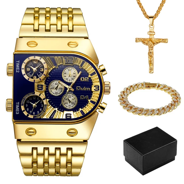 Top Brand Gold Quartz Wrist Watch Waterproof