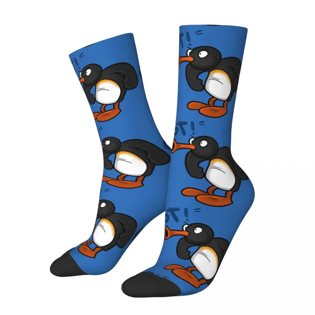

Hip Hop Vintage NOOT NOOT PINGU Crazy Men's compression Socks Unisex Noot Noot Harajuku Pattern Printed Funny Novelty Crew Sock