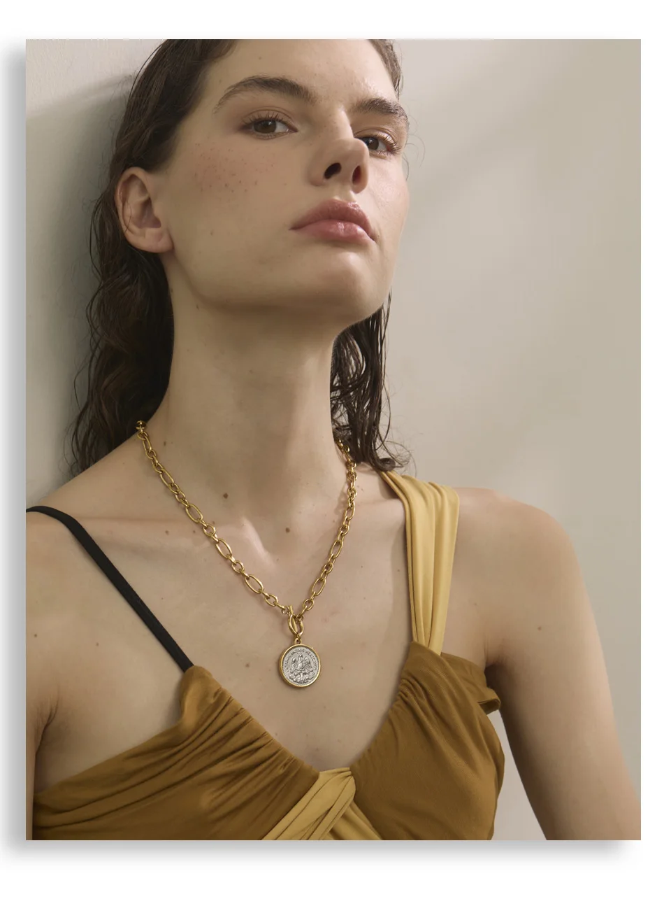 18K Gold Double‑Sided Angel Necklace Waterproof Stainless Steel Chain