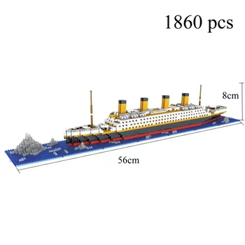 KNEW BUILT Titanic 3D Plastic Model Ship Building Blocks for Adults Micro Mini Bricks Toys Kits Assemble Cruise Boat Kids Gift 7