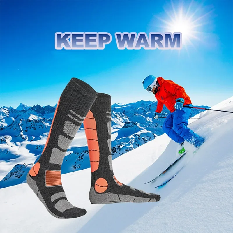 Merino Wool Ski Socks Winter Thermal Sports Snowboard Cycling Hiking Skiing Stockings Men Women Boot Sock 2 Pairs ski socks