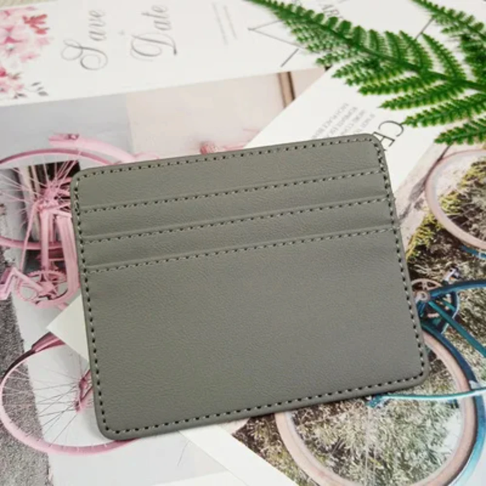 Wallet Card Holder Ultra-thin Leather Mini For Men And Women