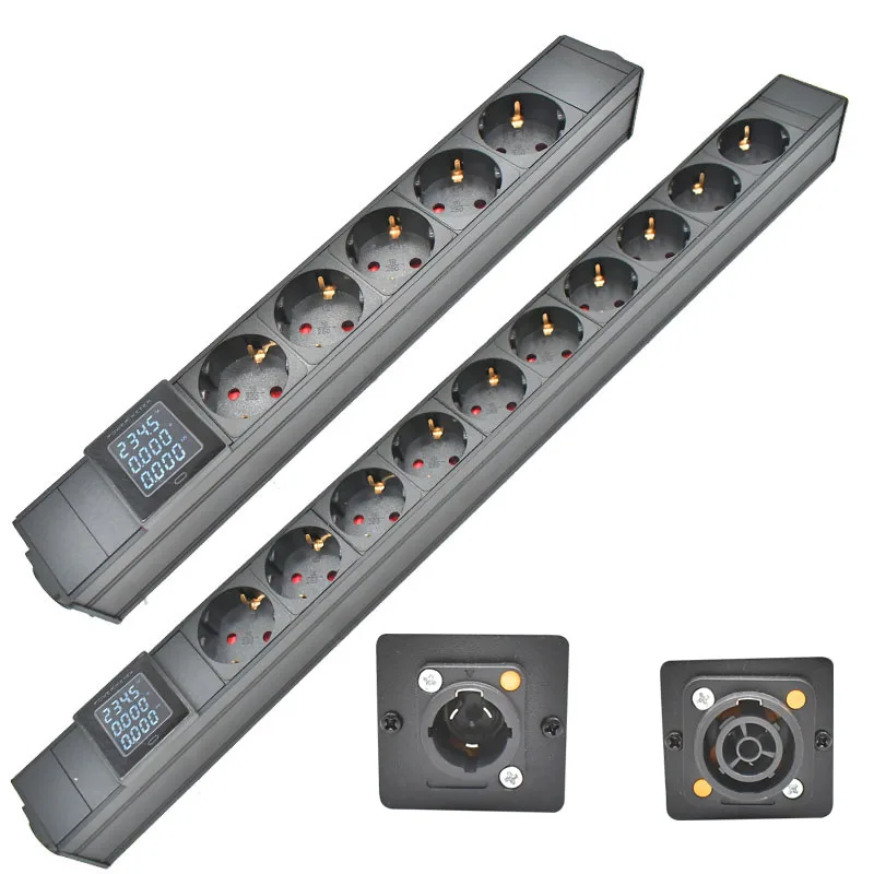 Tira de Poder Schuko Pdu Caixa de Saída Power Link Entrada e Saída Powercon 210 ac Nac3fx-w Nac3mpx