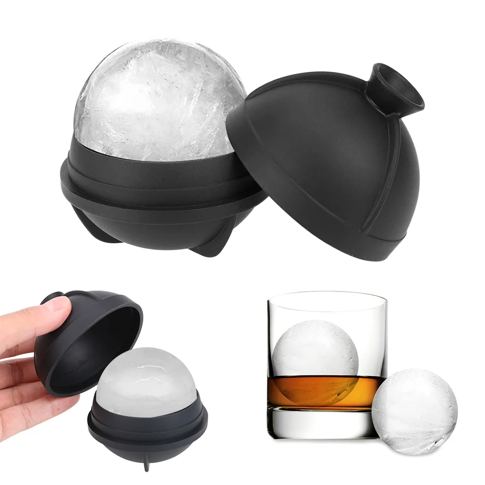 Large Sphere Ice Mold Tray Whiskey Ice Sphere Maker 7.5cm Round Golf Ice  Balls Flexible Silicone Ice Cube Mold Tray Bar - AliExpress