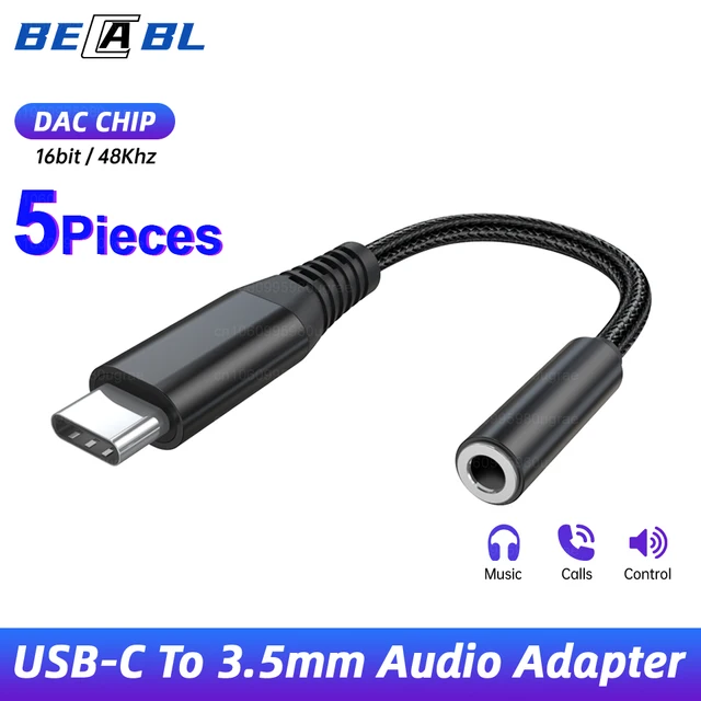 Adattatore USB C A Jack 3,5 Mm - Per Cuffie E Altoparlanti, Con Chip DAC