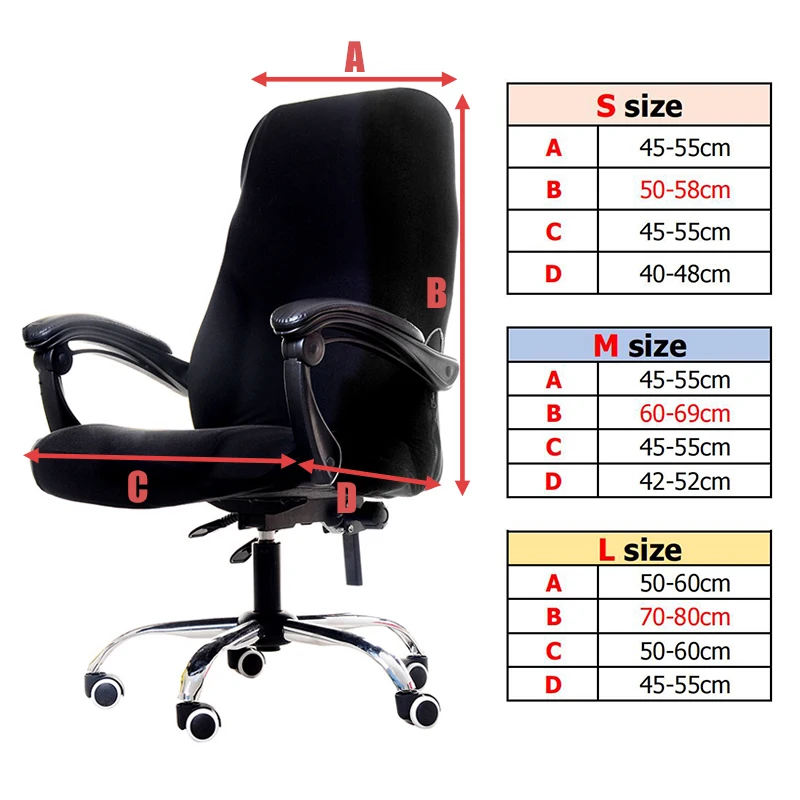 Description Picture 2 of itemOffice Rotating Computer Chair Cover Elastic Printed Chair Covers Anti-dirty Washable Lift Seat Protector Case for Meeting Room