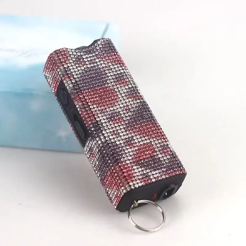 Description Picture 5 of itemDiamondInlaid Multifunctional Portable Outdoor Tool Flashlight Arc Lighter USB Rechargeable Women's Gift