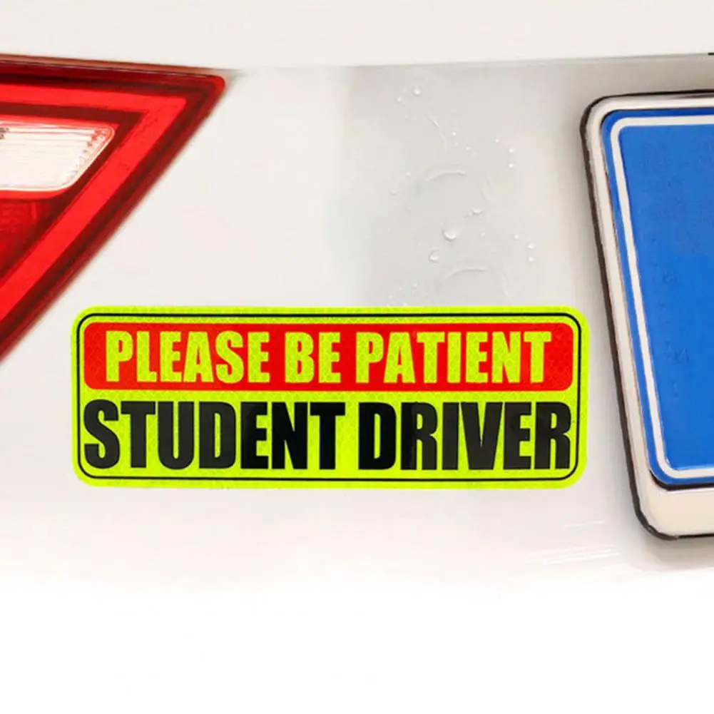STUDENT DRIVER Reflective Car Sticker New Driver Magnet Essential Magnetic  Sticker Reflective Road Safety Warning Sign - AliExpress