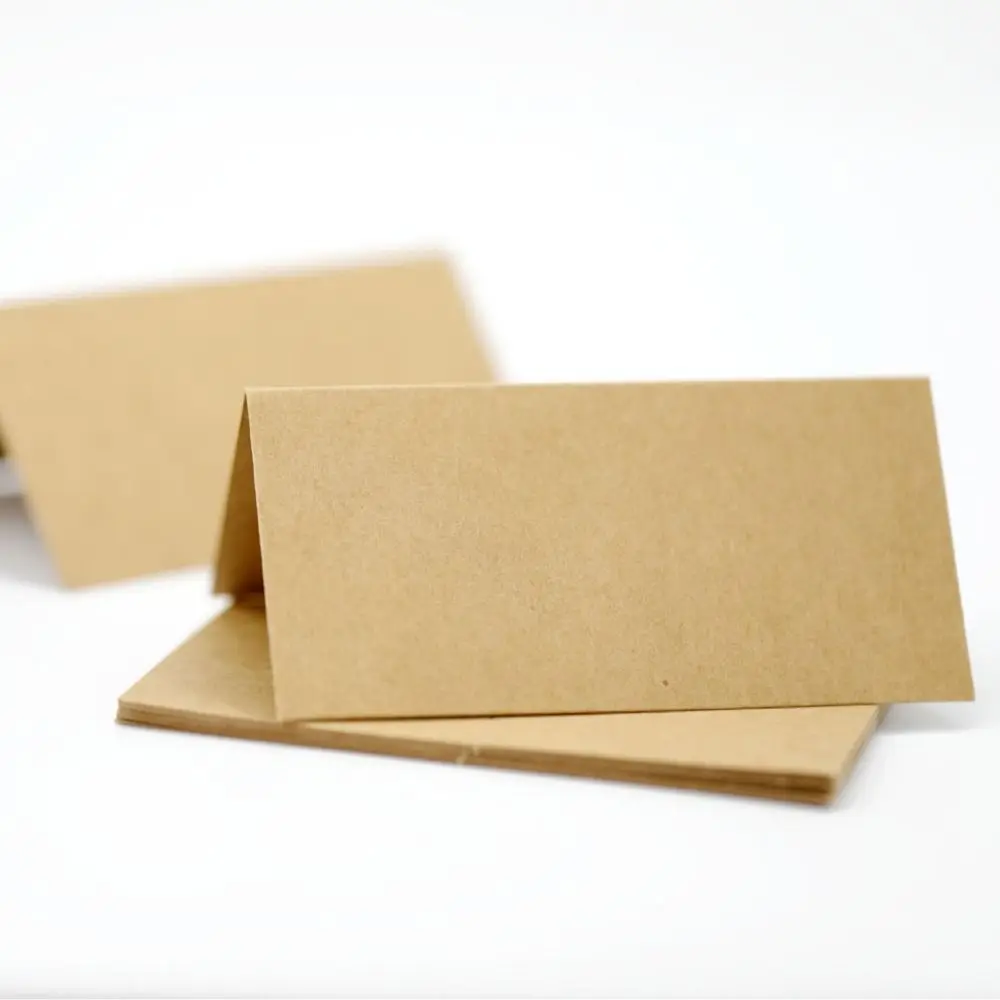Description Picture 6 of item10pcs Vintage Wedding Place Cards Blank Folded Name Seat Card Kraft Paper Elegant Table Place Cards Anniversary Celebration