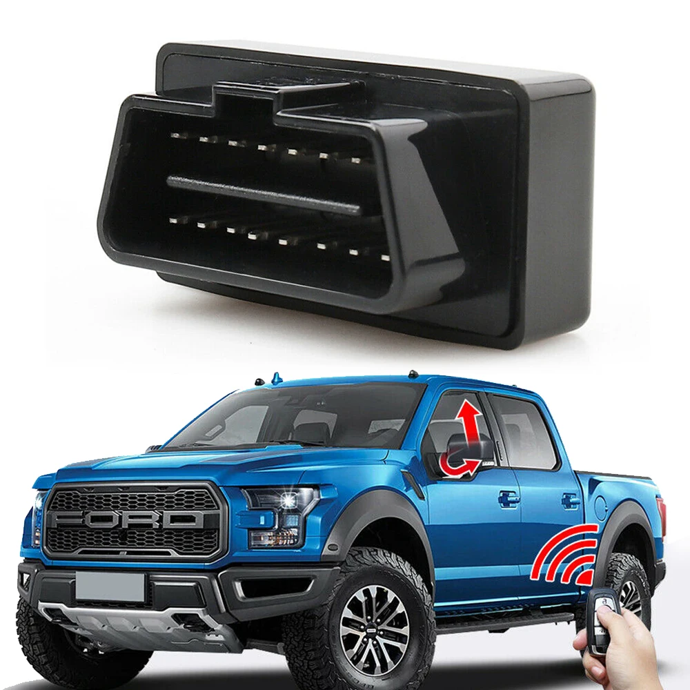 

1 Set Black Automatic Car Mirror Folding Window Closer Module for -Ford F150 Raptor 2017-2020