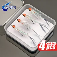 4 Pack Baitfish Flies Streamer Flies for Freshwater Saltwater Fishing 2
