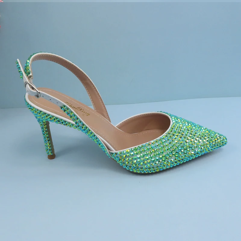 

Свадебные туфли, новинка 2024, модная блестящая Свадебная обувь с острым носком, Женская Банкетная обувь на высоком каблуке, тонкая обувь