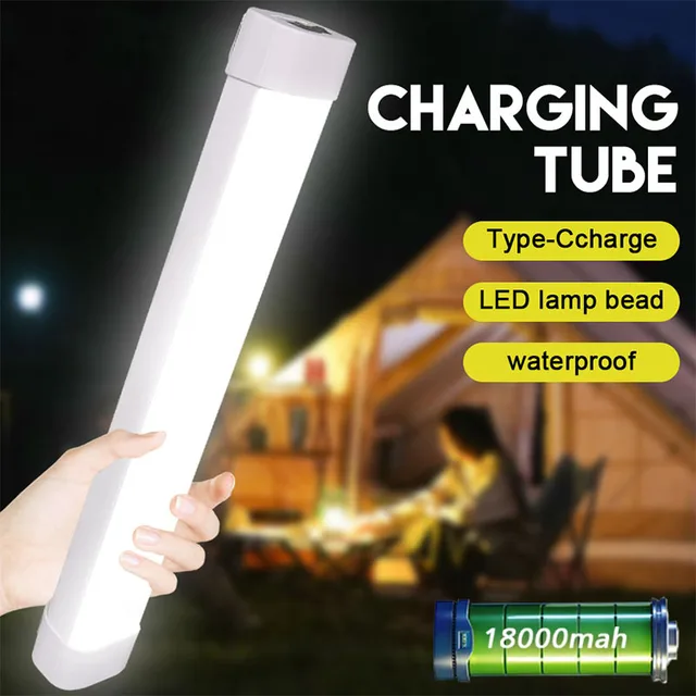 Bright 60W หลอด LED โคมไฟชาร์จ 1800mAh ไฟ Camping Magnetic แบบพกพา Power Bank Night Light รถกลางแจ้ง Hard Strip 1