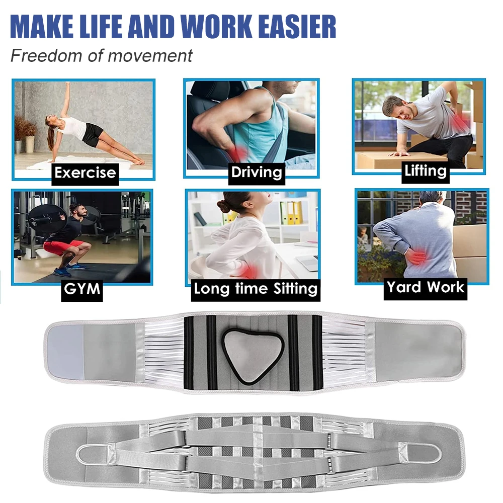 1Pcs Back Brace ,Breathable Back Support Belt for Men and Women,lumbar support belt With Strong Support Straps for Heavy Lifting