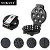 SOKANY 08093 Bread Maker Pizza Meatball Waffle Donut Maker Sandwich Maker 5