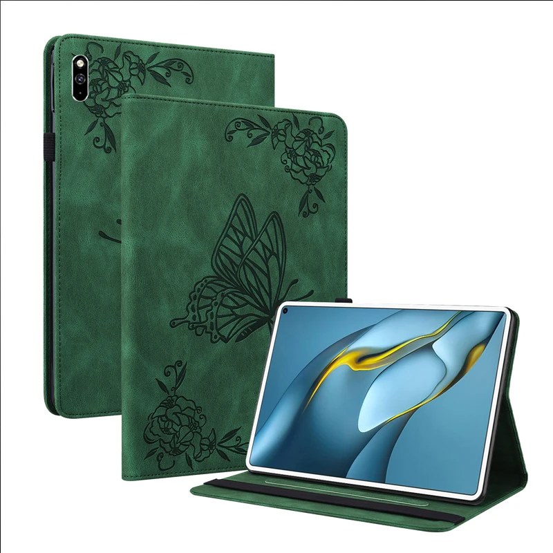 

For Huawei MediaPad Pro 2018/2021 Magnetic Case, Fashion Charming Butterflies PU Leather Wallet Cove 10.8‘’inch Funda