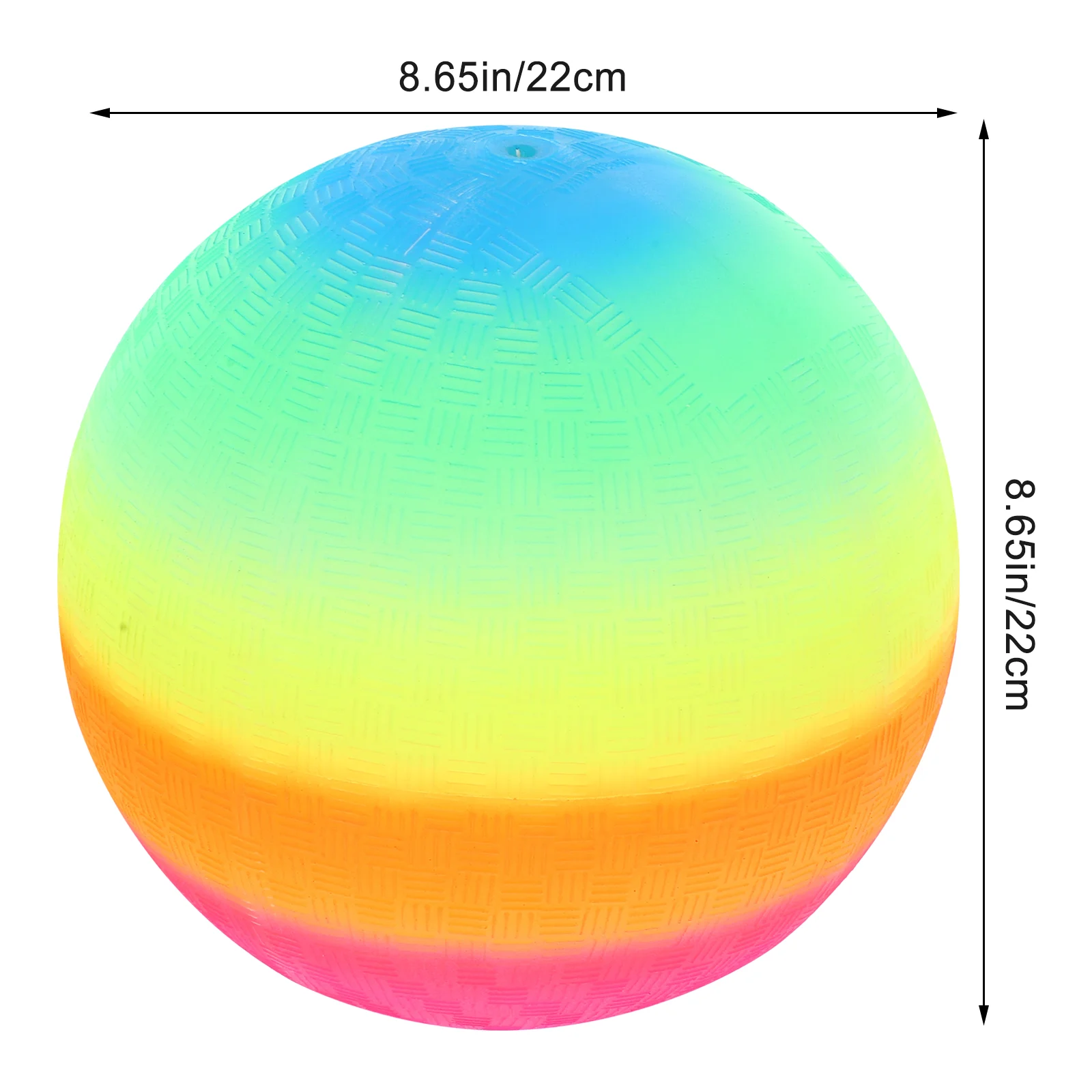 2 Pcs Rainbow Balls Bounce Play Kids Playing for Pool Handball Beach Child Flaping Kickball 3