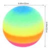 2 Pcs Rainbow Balls Bounce Play Kids Playing for Pool Handball Beach Child Flaping Kickball 3