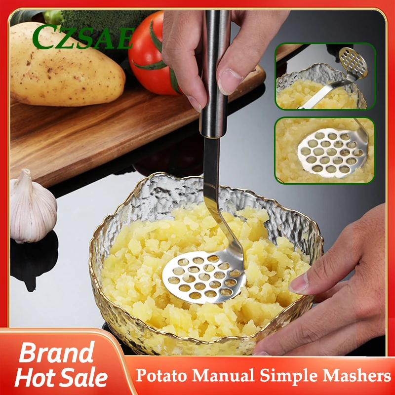 

1pcs Potato Manual Simple Masher Sweet Potato Purple Potato Pumpkin Puree Press Stainless Steel Household Kitchen Tools Mixer