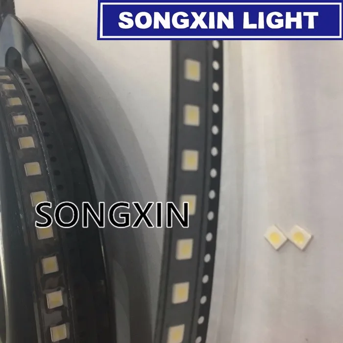 XIASONGXIN LED 백라이트 LCD TV 3535 3537 LED SMD 램프 비드 비드, 3535 콜드 화이트, 100 개, 1W, 6V