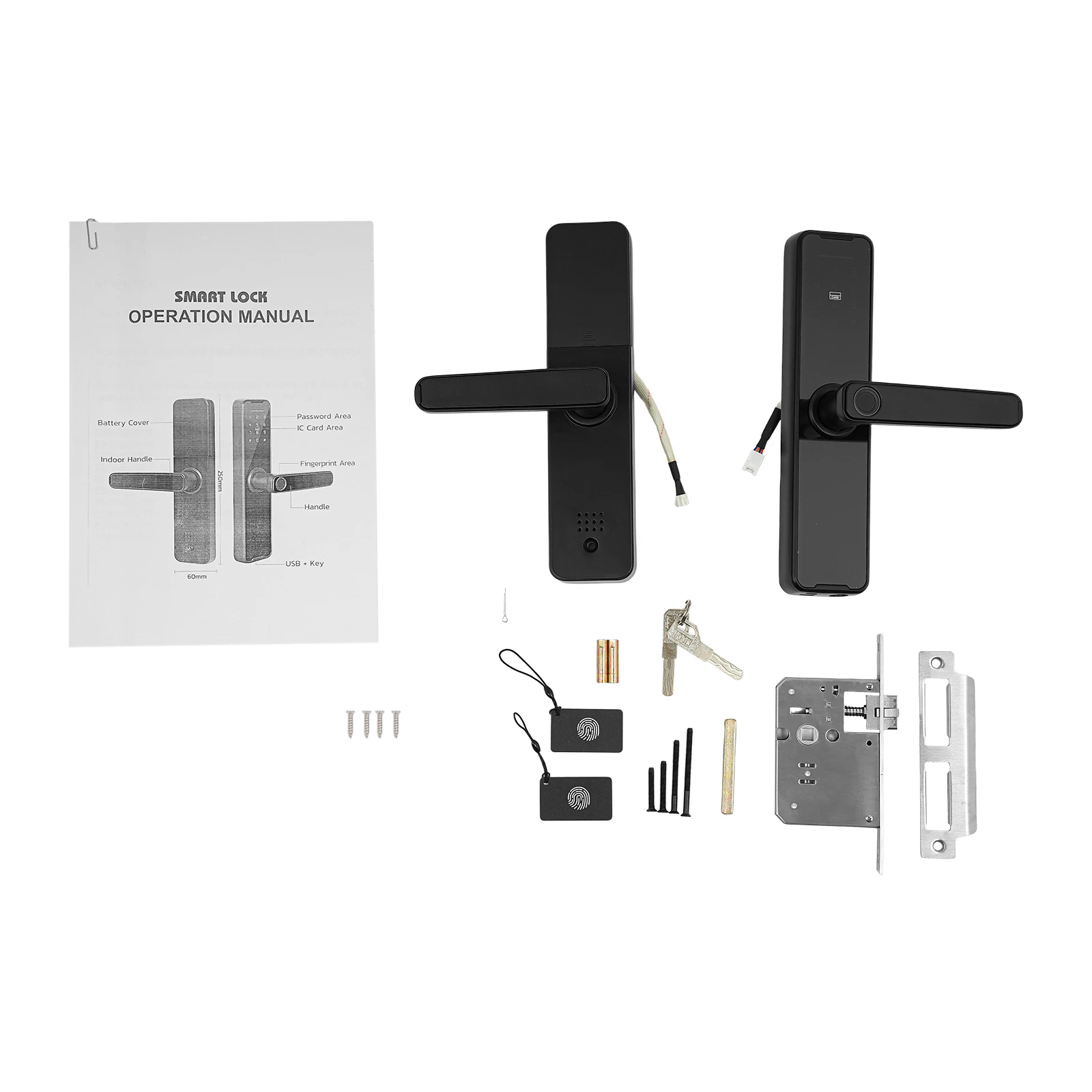 Närbild av fingeravtryckssensorn på det smarta låset