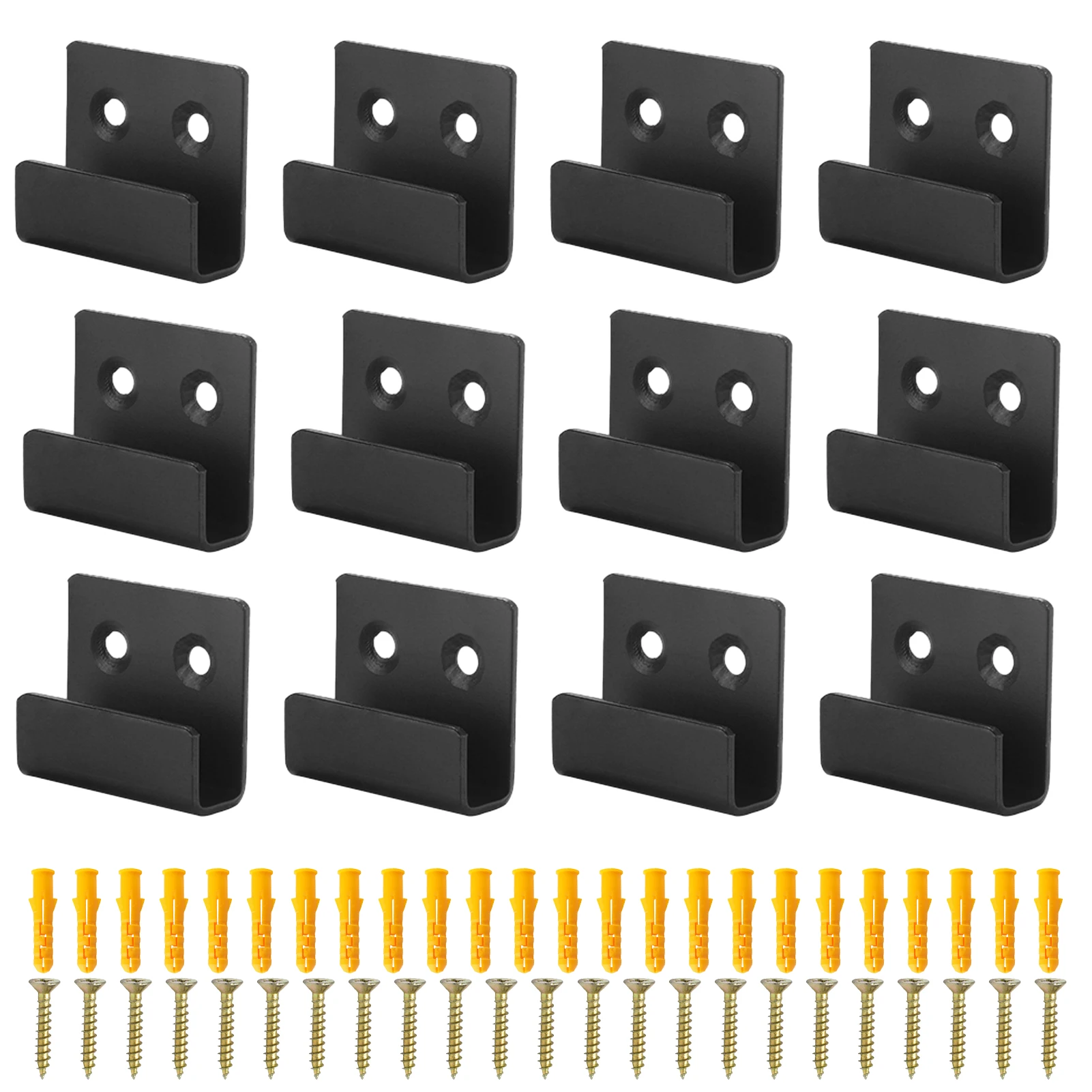 

12pcs With Screws Clothes Heavy Duty Wall Hook Picture Frames Bathroom Ceramic Tiles Display Office Mirror Door Kitchen Fastener