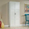 Storage Cabinet, L: 29.61" x W: 16.02" x H: 71.50", White Finish 2