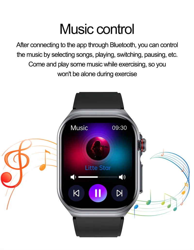 ET585 Smart Watch 2.04inch Amoled Screen ECG Monitoring Bluetooth Call