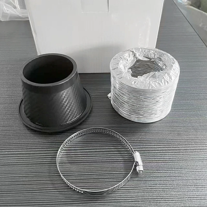 1 Set Evrensel Araba Ön Tampon Giriş Hava Turbo Hava Giriş Borusu Kiti ABS Türbin Giriş Kiti Borusu Hava Hunisi