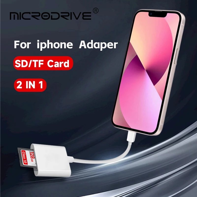 상단 듀얼 SD 카드 리더기는 SD TF 카드 트레일을 지원합니다. 휴대용 미니 TF SD 카드 리더기 카메라 iPhone iPad에 적용이 필요하지 않습니다.